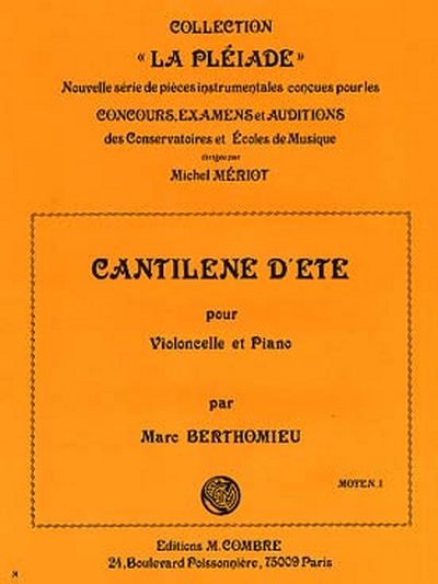 Cantilène D'Eté (BERTHOMIEU MARC)