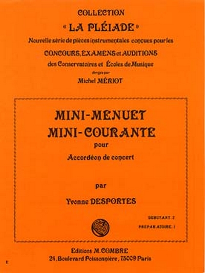 Mini Menuet - Mini Courante (DESPORTES YVONNE)