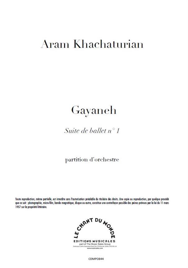 Suite #1 De Gayaneh (Format A4) (KHACHATURIAN ARAM)