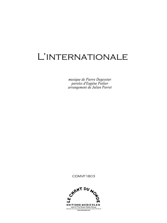 L'Internationale (DEGEYTER PIERRE)