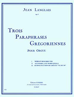 3 Paraphrases Grégoriennes Recueil (LANGLAIS JEAN)