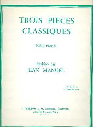 3 Pièces Classiques Vol.2 (MANUEL J)