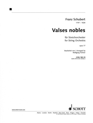 Valses Nobles Op. 77 D 969 (SCHUBERT FRANZ)