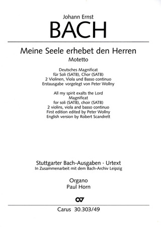 Deutsches Magnificat (BACH JOHANN ERNST)