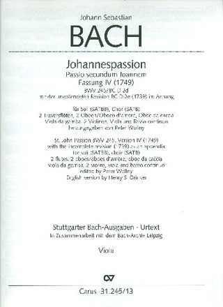 Johannespassion (BACH JOHANN SEBASTIAN)