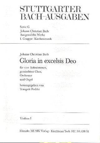 Gloria In G (BACH JOHANN CHRISTIAN)