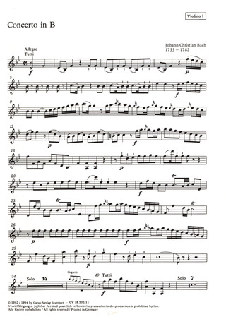 Orgelkonzert In B - Op. : 13 #4/1 - Krumbacher, Wilhelm (Arr.) -