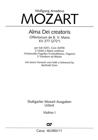 Alma Dei Creatoris (MOZART WOLFGANG AMADEUS)