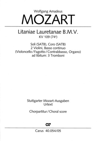 Litaniae Lauretanae B.M.V In B (MOZART WOLFGANG AMADEUS)