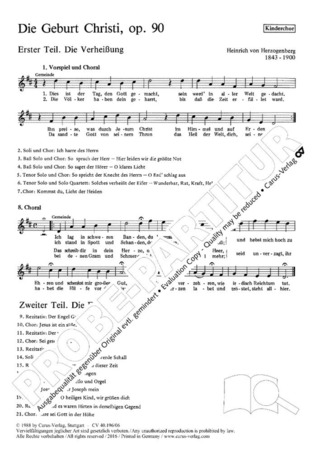 Die Geburt Christi - Op. : 90 (HERZOGENBERG HEINRICH VON)