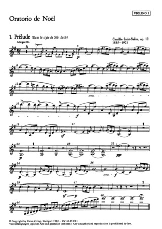 Oratorio De Noël (Weihnachtsoratorium) - Op. : 12 (SAINT-SAENS CAMILLE)