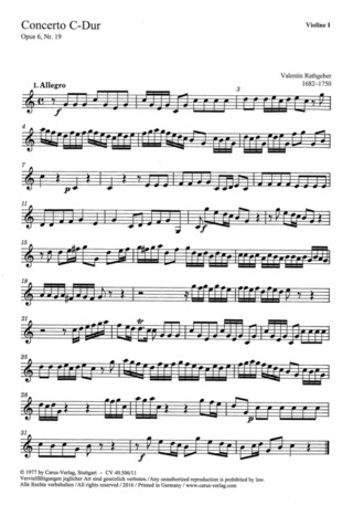 Concerto In C (RATHGEBER JOHANN VALENTIN)