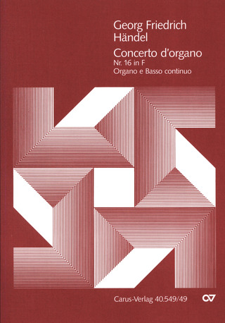 Concerto D'Organo Nr. 16 In F (Orgelkonzert Nr. 16 In F) (HAENDEL GEORG FRIEDRICH)