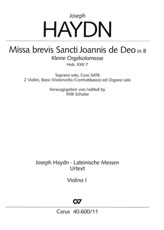 Missa Brevis Sti. Joannis De Deo (Kleine Orgelmesse)