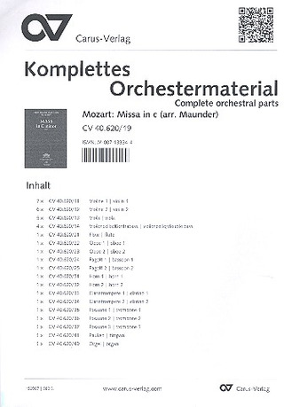 Missa In C (MOZART WOLFGANG AMADEUS)