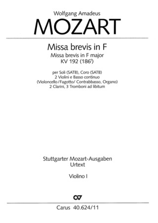 Missa Brevis In F (MOZART WOLFGANG AMADEUS)