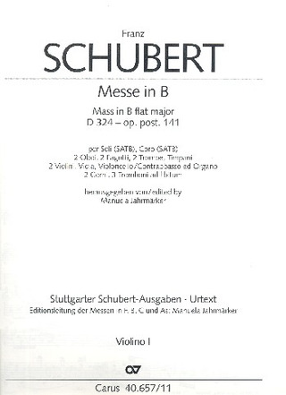 Messe In B (SCHUBERT FRANZ)