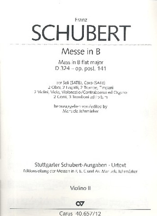 Messe In B (SCHUBERT FRANZ)