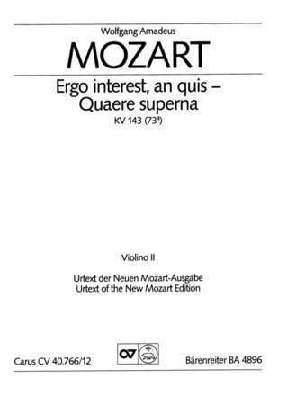 Ergo Interest - Quaere Superna (MOZART WOLFGANG AMADEUS)