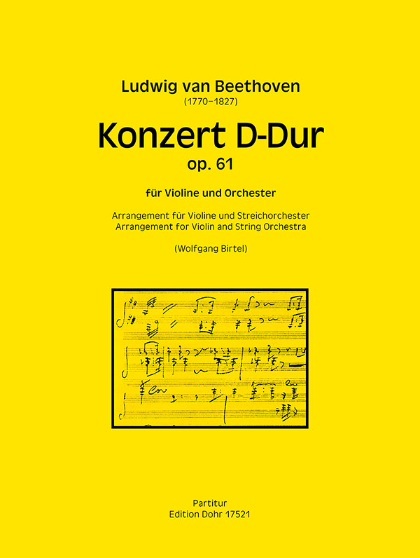 Konzert D-Dur op. 61 (BEETHOVEN LUDWIG VAN)