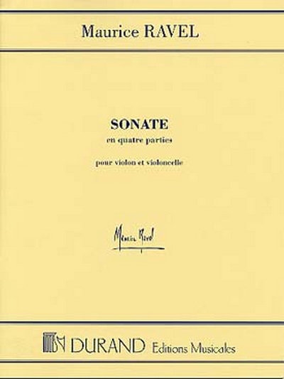Sonate En 4 Parties Violon/Violoncelle (RAVEL MAURICE)