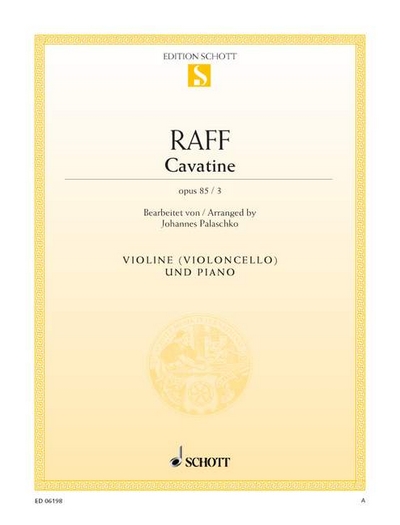 Cavatine Op. 85/3 (RAFF JOSEPH JOACHIM)