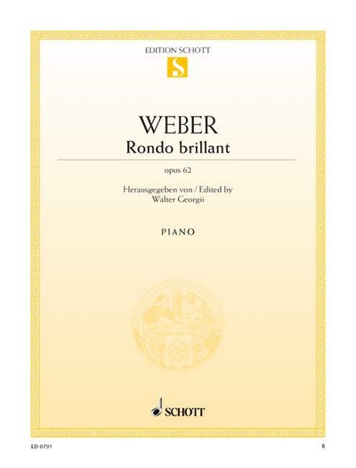 Rondo Brillante E Flat Major Op. 62 (WEBER CARL MARIA VON)