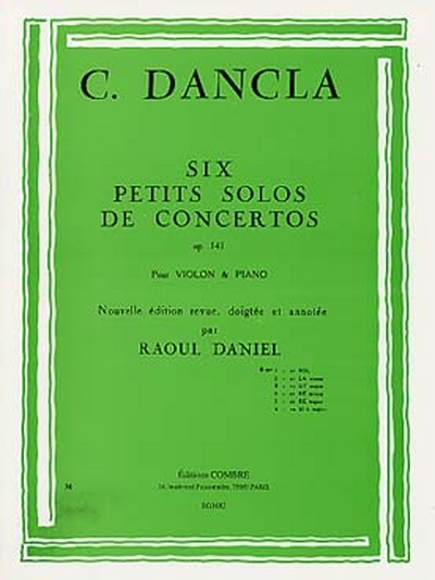 1er Petit Solo De Concerto Op. 141 #1 En Sol Majeur (DANCLA CHARLES)