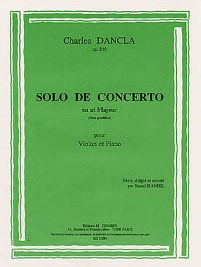 Solo De Concerto En Ut Majeur Op. 210 (DANCLA CHARLES)