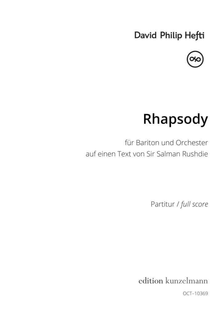 Rhapsody, fr Bariton und Orchester (HEFTI DAVID PHILIP)