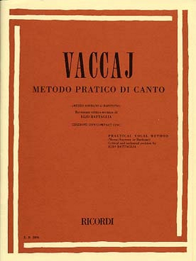 Metodo Pratico Di Canto - Mezzosoprano O Baritono Con