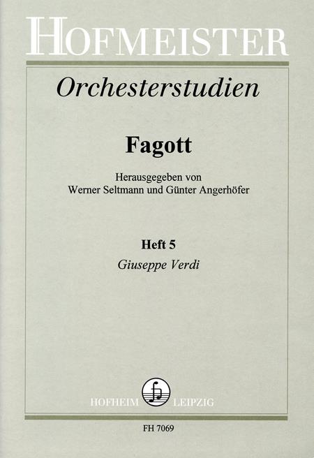 Orchesterstudien Für Fagott, Heft 5: Verdi