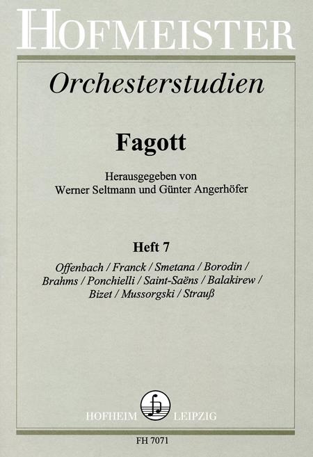Orchesterstudien Für Fagott, Heft 7: Offenbach, Franck, Smetana, Borodin,
