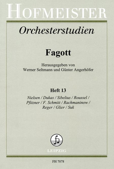 Orchesterstudien Für Fagott, Heft 13: Nielsen, Dukas, Sibelius