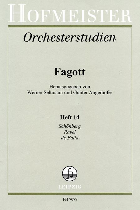 Orchesterstudien Für Fagott, Heft 14: De Falla, Ravel, Schönberg