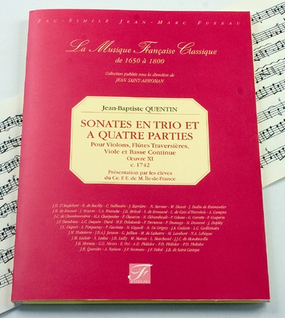 Sonates En Trio Et A Quatre Parties (QUENTIN JEAN-BAPTISTE)