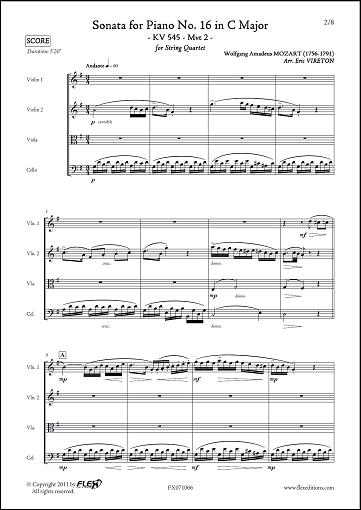 Sonate Pour Piano #16 En Do Majeur Kv 545 - 2ème Mvt (MOZART WOLFGANG AMADEUS)