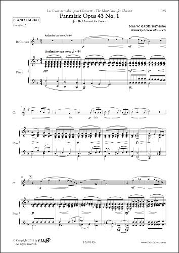 Fantaisie Op. 43 #1 (GADE NIELS VILHELM)