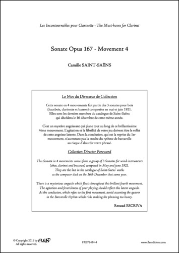 Sonate Op. 167 - Mvt 4 (SAINT-SAENS CAMILLE)