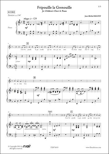 Fripouille La Grenouille - Reduction Piano (MAURY JEAN-MICHEL)