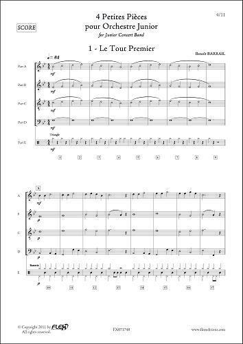 4 Petites Pièces Pour Orchestre Junior (BARRAIL BENOIT)