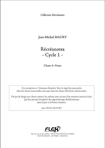 Récréanotes - Cycle 1 (MAURY JEAN-MICHEL)