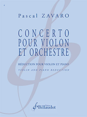Concerto pour violon et orchestre (ZAVARO PASCAL)