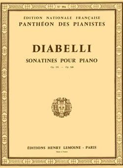 Sonatines Op. 151 Et 168 (DIABELLI ANTON)