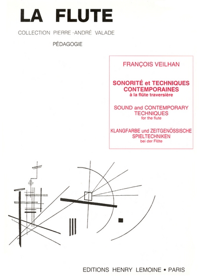 Sonorité Et Techniques Contemporaines (VEILHAN FRANCOIS)
