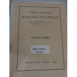 20 Leçons Mélodiques 2 Clés Avec Accompagnement (VIBERT P)