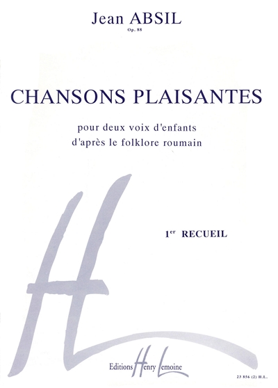 Chansons Plaisantes Vol.1 Op. 88 (ABSIL JEAN)