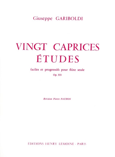 Caprices - Etudes - 20 Op. 333 (GARIBOLDI GIUSEPPE)