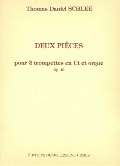 2 Pièces Op. 19 (SCHLEE THOMAS DANIEL)