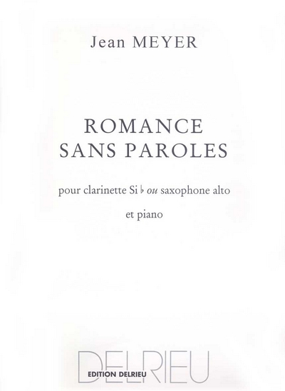 Romance Sans Paroles (MEYER JEAN)